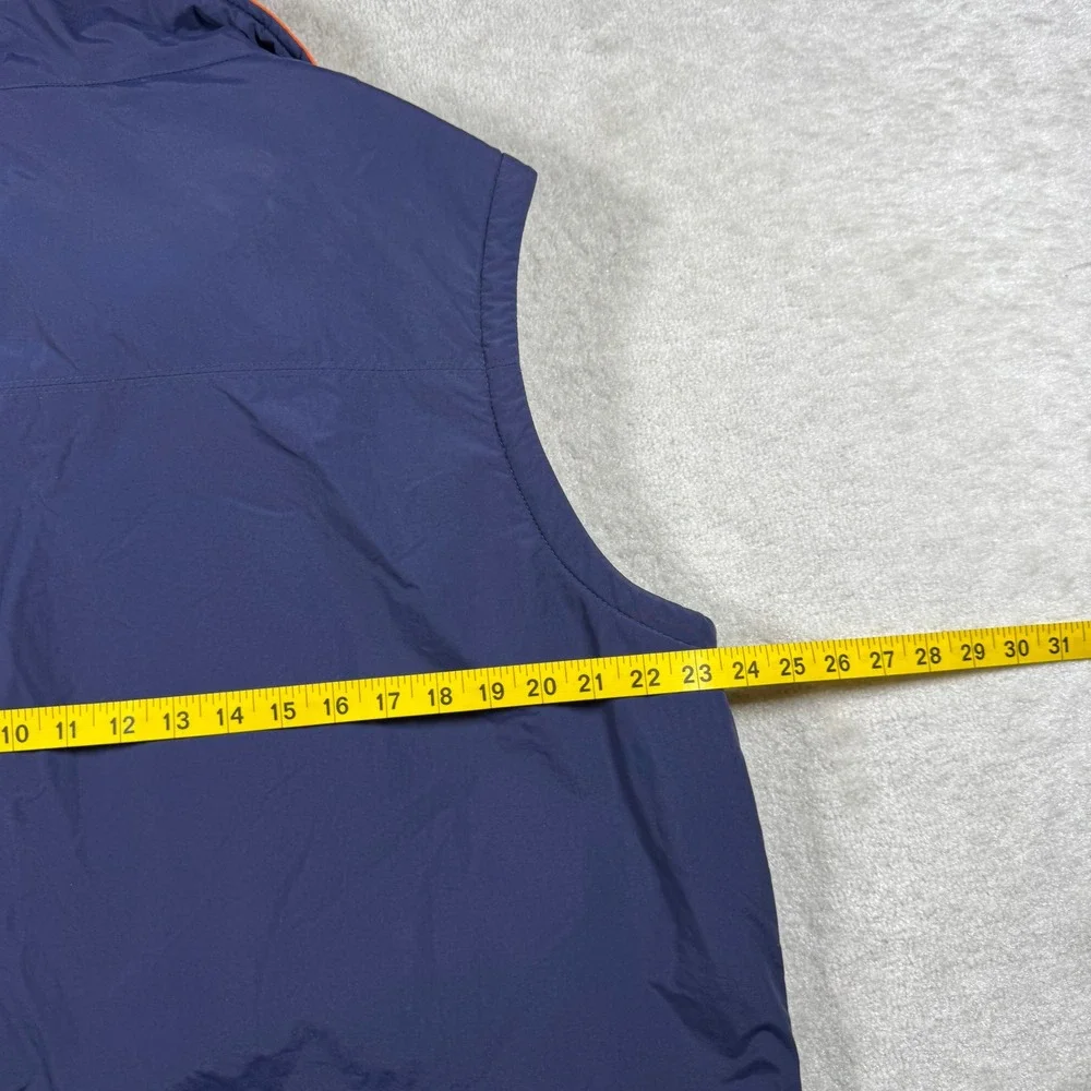 LL Bean Vest Mens L Blue Warm-Up Fleece Lined Nylon Full Zip Outdoor 0WY07